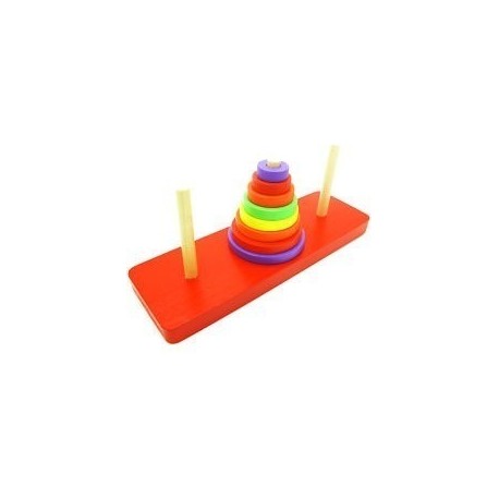 Torre De Hanoi De Colores Juguete Didactico Madera Mck7283 (Entrega Inmediata)