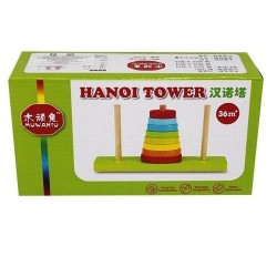 Madera Encajable Didáctico Tprre De Hanoi Ref Ws3001 (Entrega Inmediata)