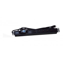 Pdu O Multitoma Para Rack De 6 Salidas Marca Powest (Entrega Inmediata)