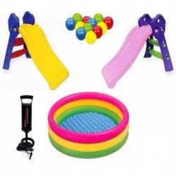 Rodadero + Piscina + 200 Pelotas + Inflador (Entrega Inmediata)
