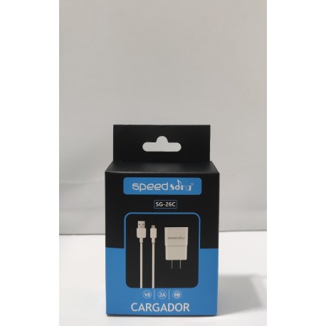 Cargador Para Celular Speed Song Con Cable Tipo V8 (26c) (Entrega Inmediata)