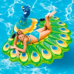 Flotador Pavo Real Grande Intex 57250 Piscina Playa 193 Cm (Entrega Inmediata)