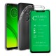 Funda Estuche Forro Goma Clear + Vidrio 5d Moto G7 Power (Entrega Inmediata)