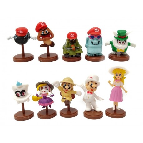 Super Mario Odyssey Moe Eye Colección 10 Figuras En Bolsa (Entrega Inmediata)