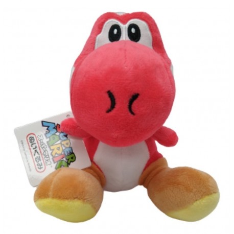 Super Mario Bros Red Yoshi Rojo Peluche Pequeño (Entrega Inmediata)