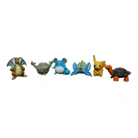 Figura Pokemon Set X6 Anime Pikachu (Entrega Inmediata)