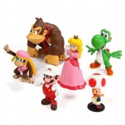 Figuras Mario Bros Coleccion X 6 Figuras Donkey Kong - Toad (Entrega Inmediata)