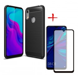Funda Forro Estuche + Vidrio Templado 2d Huawei Y6 2019 (Entrega Inmediata)