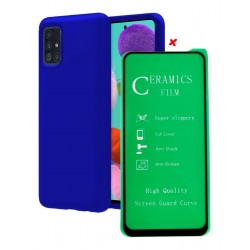 Samsung A71 Estuche Forro Semireforzado Vidrio Cerámico (Entrega Inmediata)