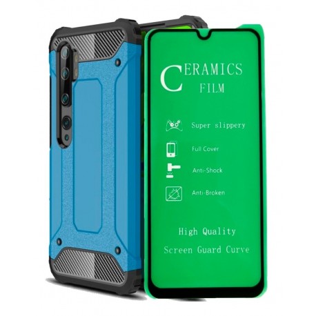 Xiaomi Note 10 Estuche Forro Antigolpe + Vidrio 3d (Entrega Inmediata)