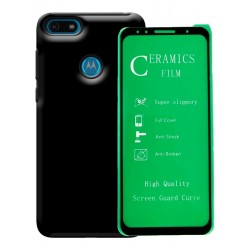 Funda Estuche Reforzado + Vidrio Ceramico Motorola E6 Play (Entrega Inmediata)