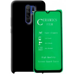 Funda Estuche Silicone Case + Vidrio Ceramico Xiaomi Redmi 9 (Entrega Inmediata)