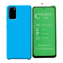 Funda Estuche Silicon + Vidrio Cerámico Samsung S20 Plus (Entrega Inmediata)