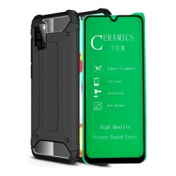 Funda Estuche Armadura + Vidrio Cerámico Full Samsung A31 (Entrega Inmediata)