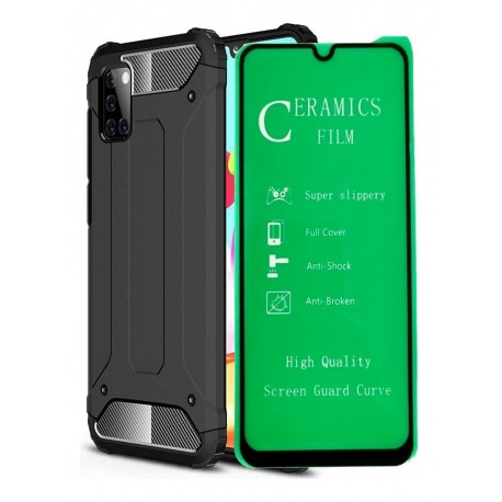 Funda Estuche Armadura + Vidrio Cerámico Full Samsung A31 (Entrega Inmediata)