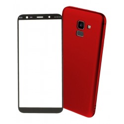 Estuche Funda + Vidrio Templado 5d Curvo Samsung J6 2018 (Entrega Inmediata)