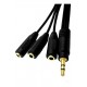 Cable De 3.5 Mm Stereo 1 Macho A 3 Hembras Parlantes 5.1 (Entrega Inmediata)