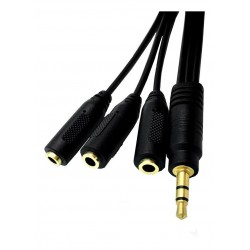 Cable De 3.5 Mm Stereo 1 Macho A 3 Hembras Parlantes 5.1 (Entrega Inmediata)