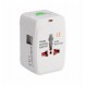 Convertidor Enchufe Universal Ac Viajero + Cargador 2 Usb (Entrega Inmediata)