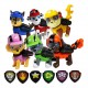 Figuras Patrulla Canina Set 6 Perritos Mas Escudos 12 Pieza (Entrega Inmediata)