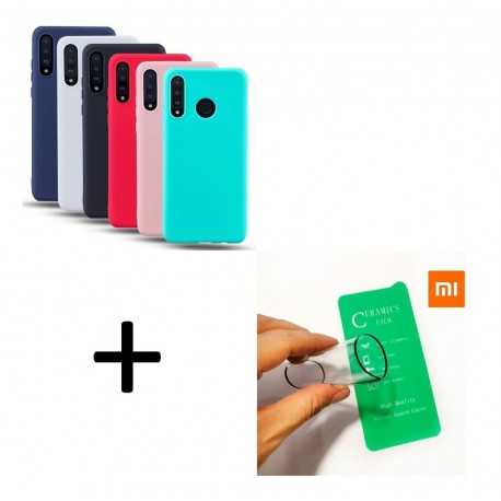 Estuche Forro Silicona + Cerámico Pantalla Redmi Note 8 (Entrega Inmediata)