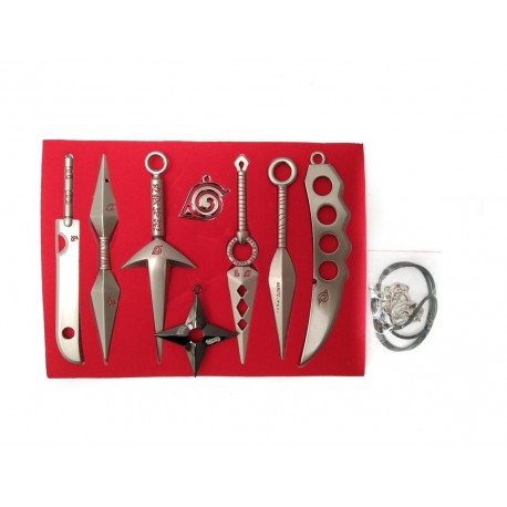 Naruto Kunai Aldea Oculta De La Hoja Estuche Collar Llavero (Entrega Inmediata)