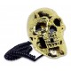 Teléfono Fijo Cráneo Dorado Calavera Con Ojos Led Alámbrico (Entrega Inmediata)