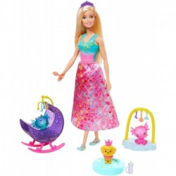 Barbie Dreamtopia Con Vestido De Estrellas Y Mascotas Gjk51 (Entrega Inmediata)