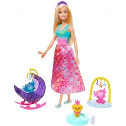 Barbie Dreamtopia Con Vestido De Estrellas Y Mascotas Gjk51 (Entrega Inmediata)