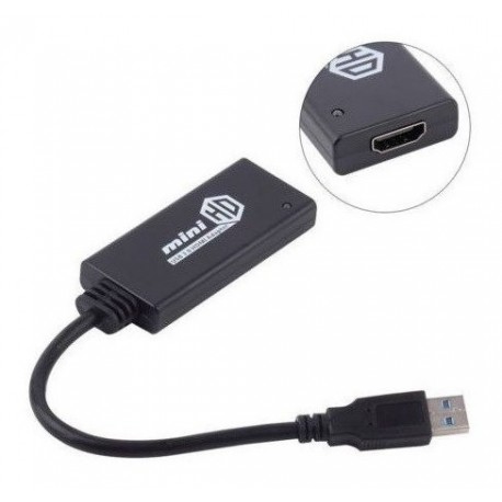Convertidor Usb 3.0 A Hdmi Hd Video 1080p Con Audio Para Pc (Entrega Inmediata)
