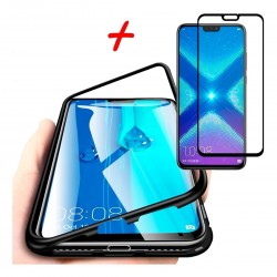 Magnetic Case + Vidrio Templado 5d Huawei Y9 2019 (Entrega Inmediata)