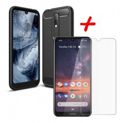 Carcasa Forro Estuche + Vidrio 2d Templado Nokia 4.2 (Entrega Inmediata)