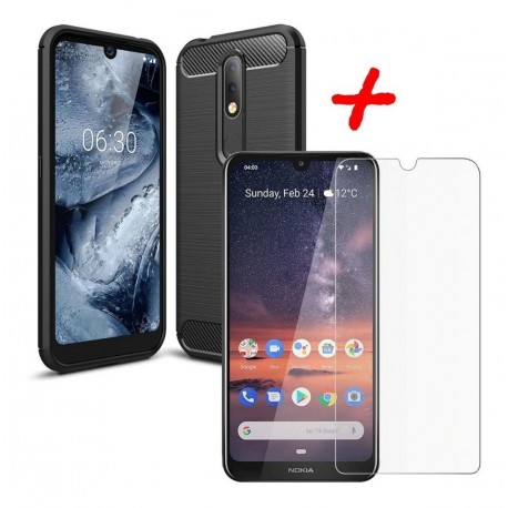 Carcasa Forro Estuche + Vidrio 2d Templado Nokia 4.2 (Entrega Inmediata)