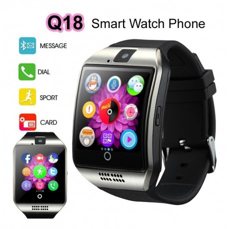 Reloj Inteligente Smartwatch Q18 Curvo Cámara Sd (Entrega Inmediata)