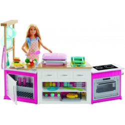 Barbie Cocina De Lujo Incluye Muñeca + 5 Colores De Masa (Entrega Inmediata)
