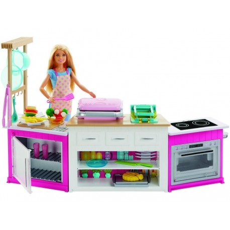 Barbie Cocina De Lujo Incluye Muñeca + 5 Colores De Masa (Entrega Inmediata)