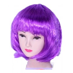 Peluca Corta Morada (Entrega Inmediata)