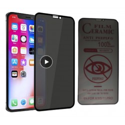 Protector Ceramico Cover Antiespia iPhone X / Xs/ 11 Pro (Entrega Inmediata)
