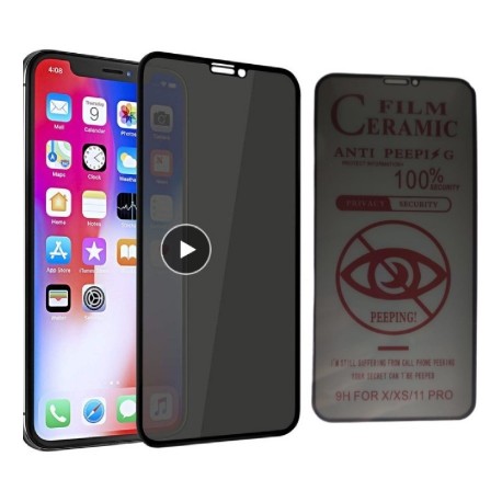 Protector Ceramico Cover Antiespia iPhone X / Xs/ 11 Pro (Entrega Inmediata)