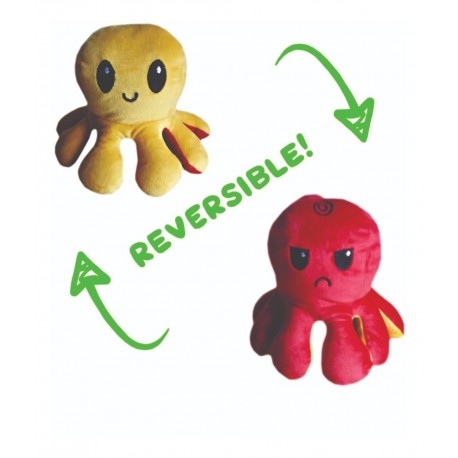 Pulpo Reversible De Peluche Suave Variedad De Colores (Entrega Inmediata)