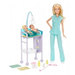 Muñeca Barbie Pediatra Doctora Gemelos Bebes Original (Entrega Inmediata)