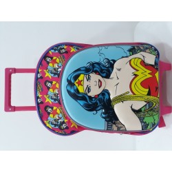 Maleta Ruedas Morral Escolar Dc Comics Mujer Maravilla (Entrega Inmediata)