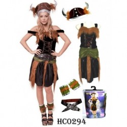 Disfraz Mujer Vikingo Vikinga Halloween (Entrega Inmediata)