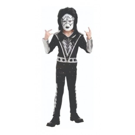 Disfraz Rockero Kiss Niño Halloween (Entrega Inmediata)