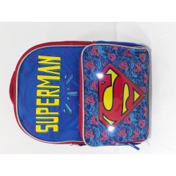 Maleta Morral Escolar Comic Dc Superman Con Luz En Escudo (Entrega Inmediata)