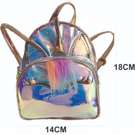 Bolso Morral Escolar Unicornio Tornasol (Entrega Inmediata)