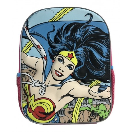 Morral Maleta Escolar Dc Comics Mujer Maravilla (Entrega Inmediata)