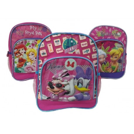 Maleta Morral Escolar Niñas Personajes Minie Pequeña (Entrega Inmediata)