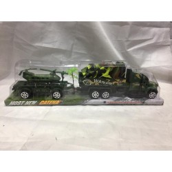 Carro Tractomula Militar Con Dos Vagones Juguete Niño (Entrega Inmediata)