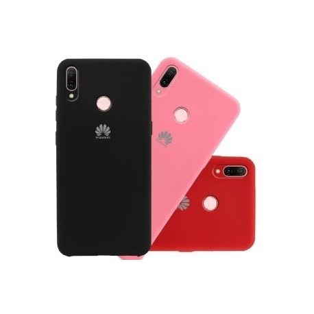 Estuche Silicon Case Huawei Y9 - 2019 Con Vidrio 11d (Entrega Inmediata)